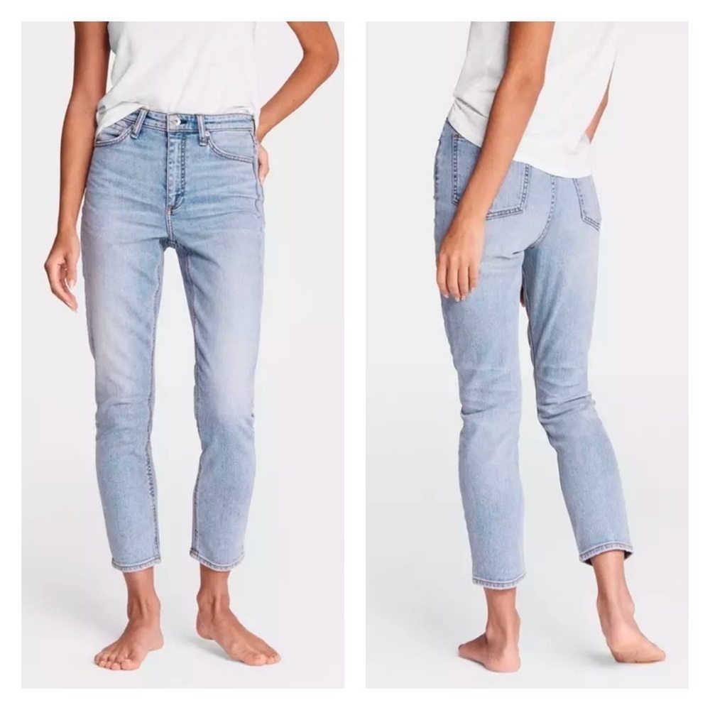 Rag & Bone Nina High-Rise Comfort Stretch Cigarette Straight Jean Lou Wash 26‎